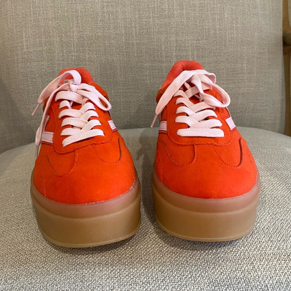 Madden Girl Coral Sneakers with Pink Laces